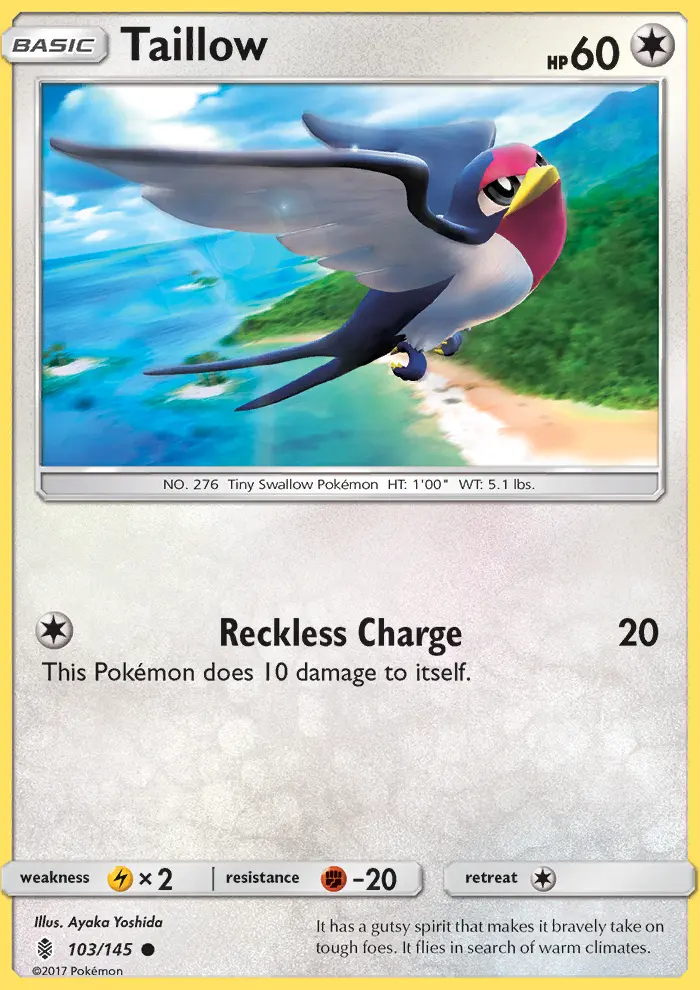 Taillow, Pokémon card