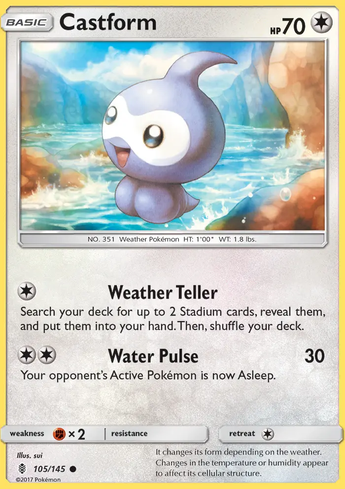 Castform, Pokémon card