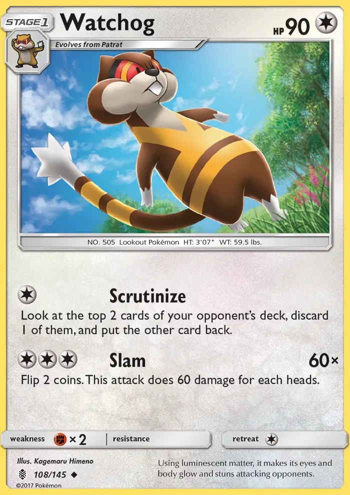 Watchog, Pokémon card