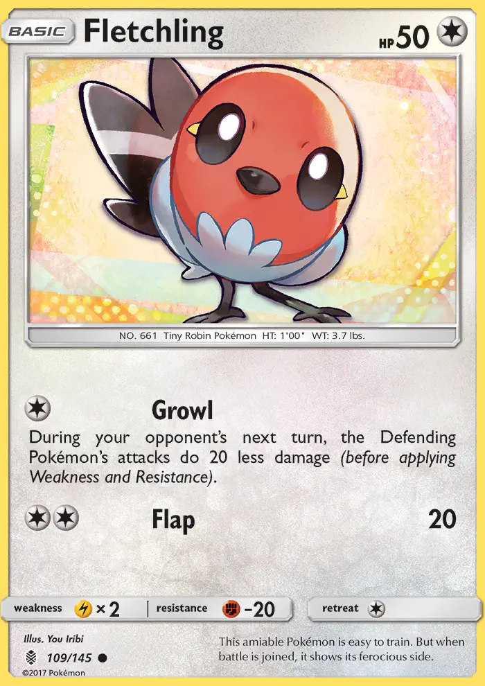 Fletchling, Pokémon card