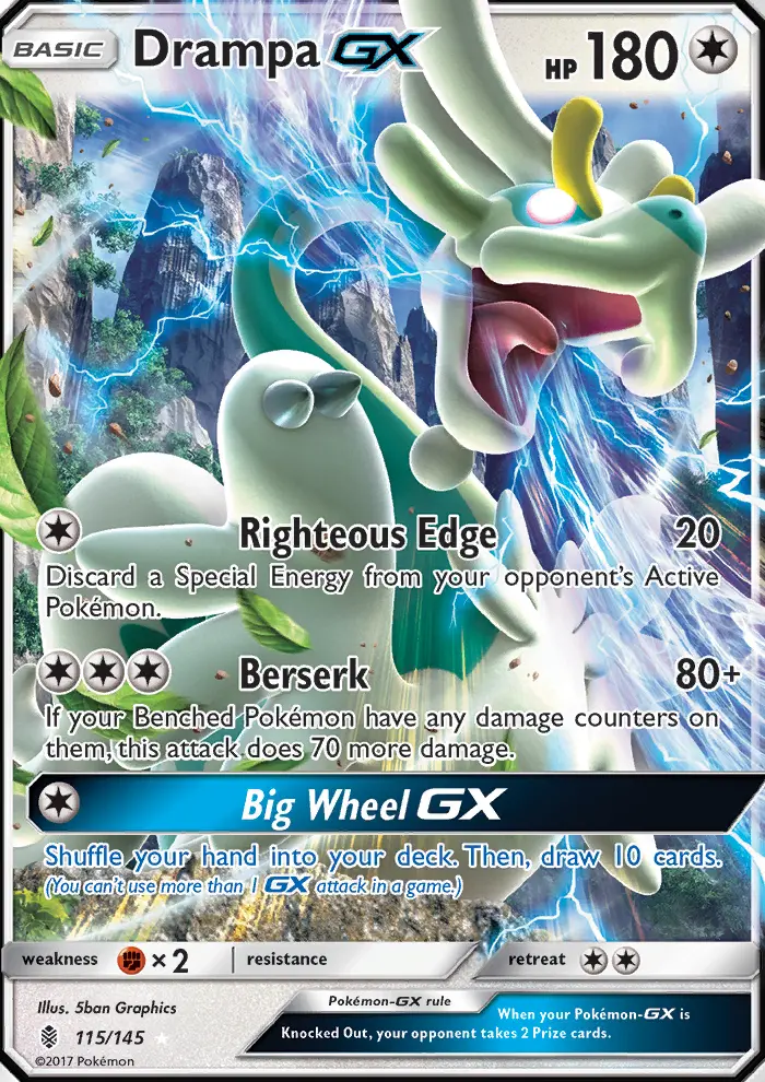 Drampa GX, Pokémon card
