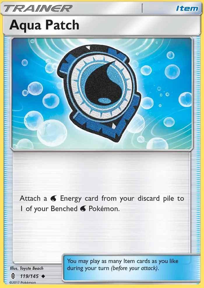 Aqua Patch, Pokémon card