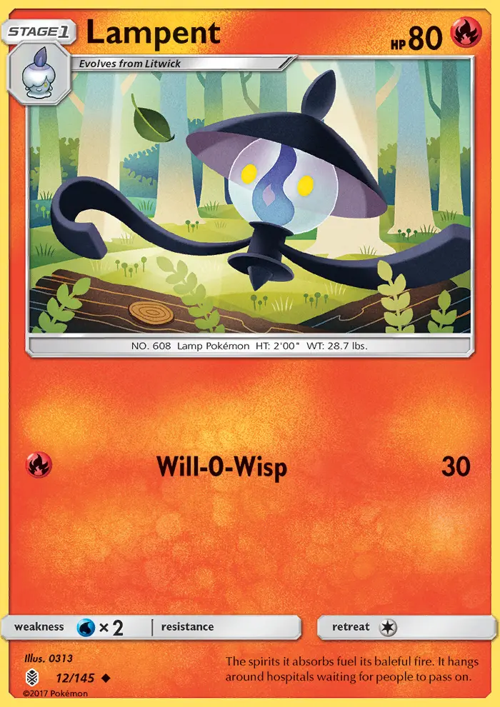 Lampent, Pokémon card