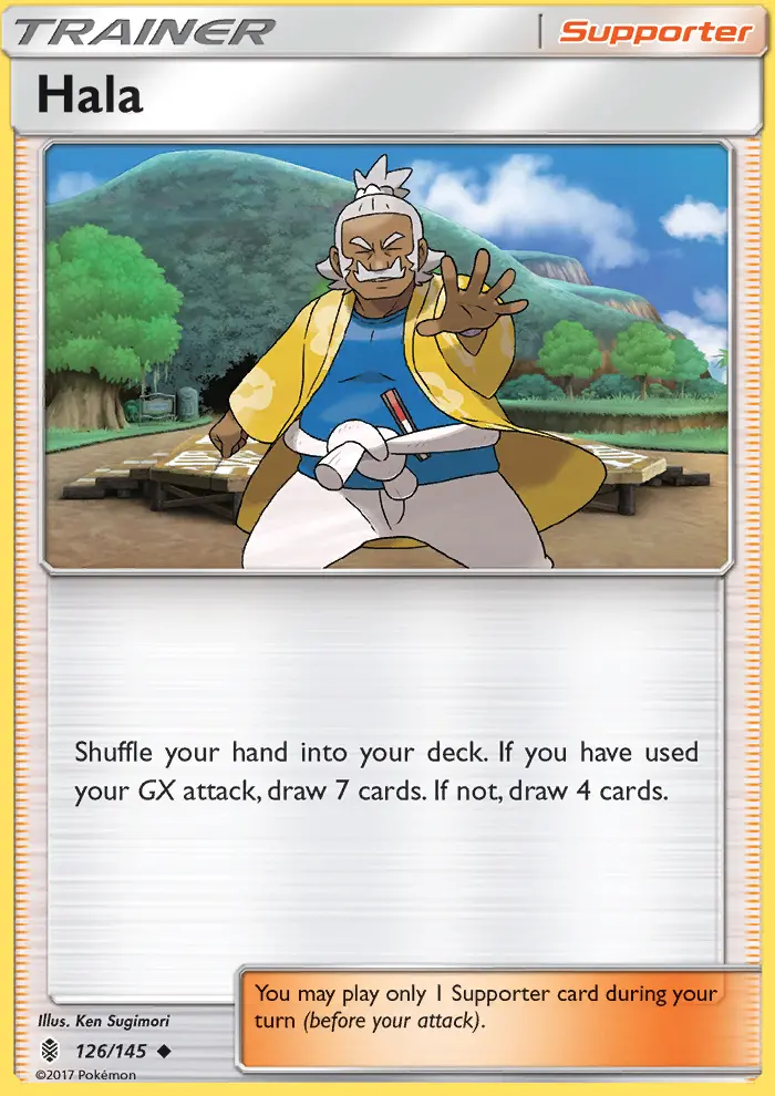 Hala, Pokémon card