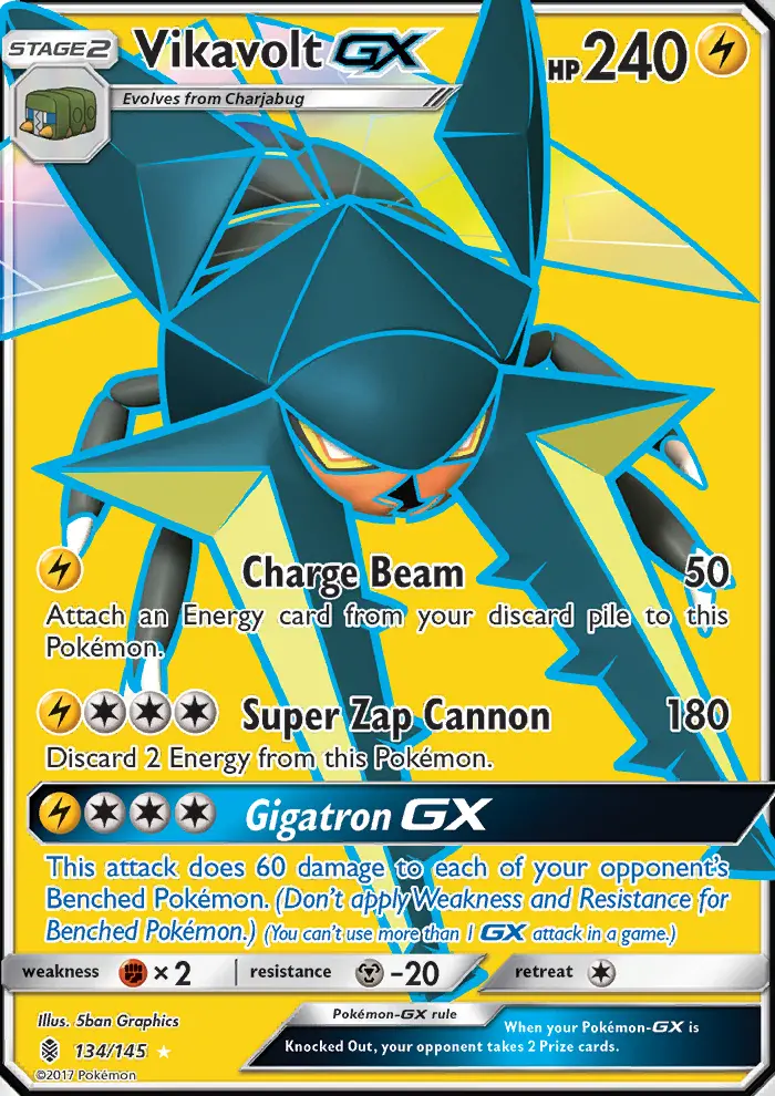 Vikavolt GX, Pokémon card