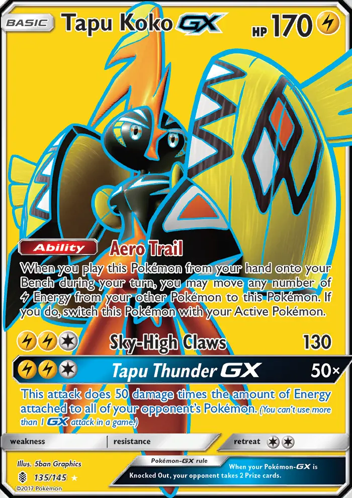 Tapu Koko GX, Pokémon card