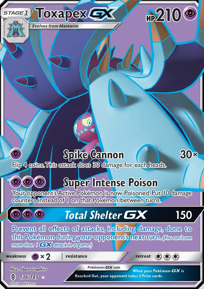 Toxapex GX, Pokémon card