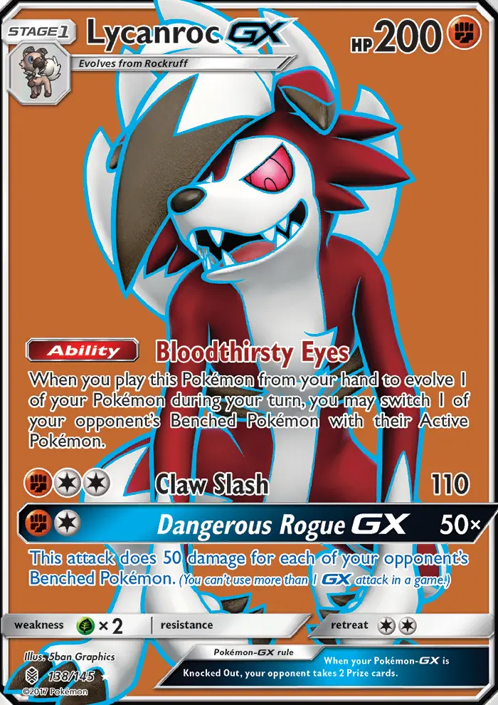 Lycanroc GX, Pokémon card