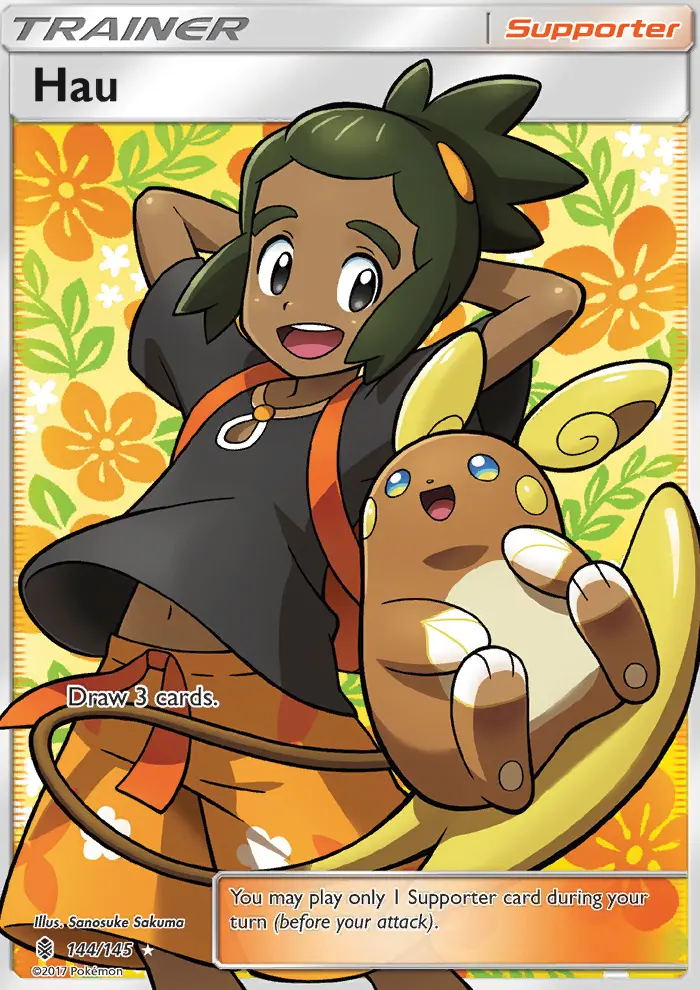 Hau, Pokémon card