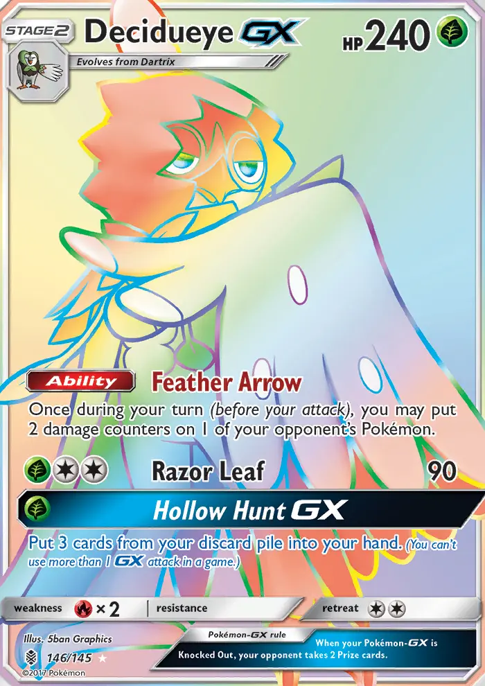 Decidueye GX, Pokémon card