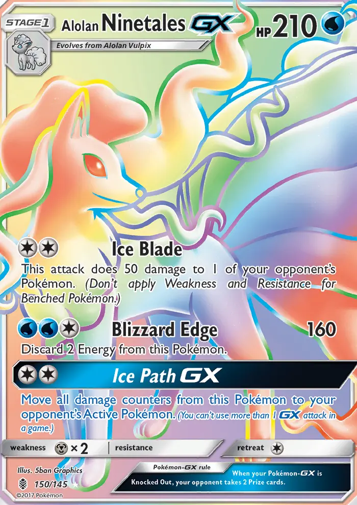 Alolan Ninetales GX, Pokémon card