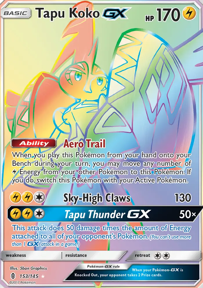 Tapu Koko GX, Pokémon card