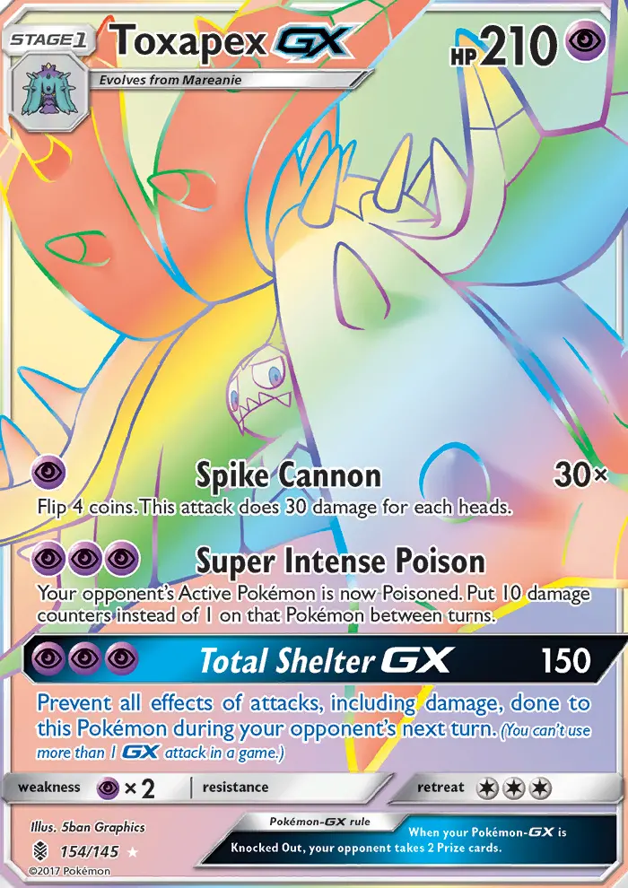Toxapex, Pokémon card
