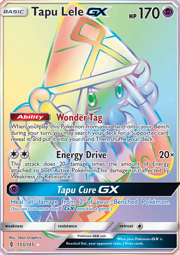 Tapu Lele GX, Pokémon card