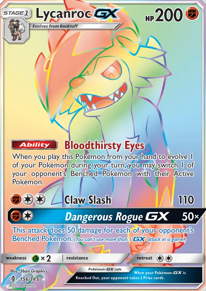 Lycanroc GX, Pokémon card