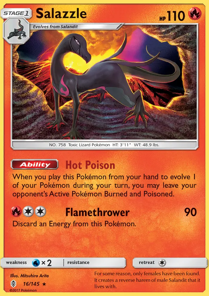 Salazzle, Pokémon card