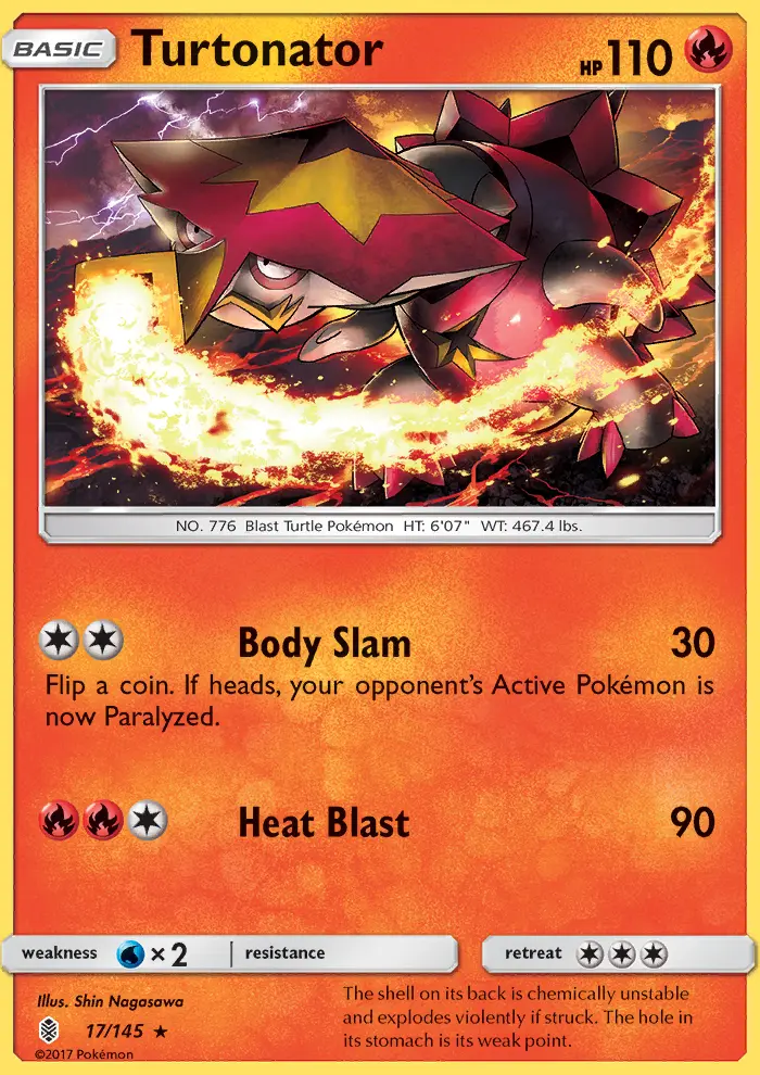 Turtonator, Pokémon card