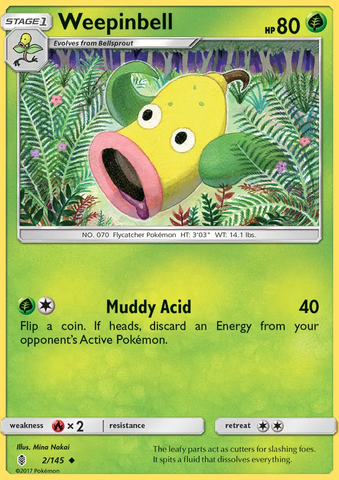 Weepinbell, Pokémon card