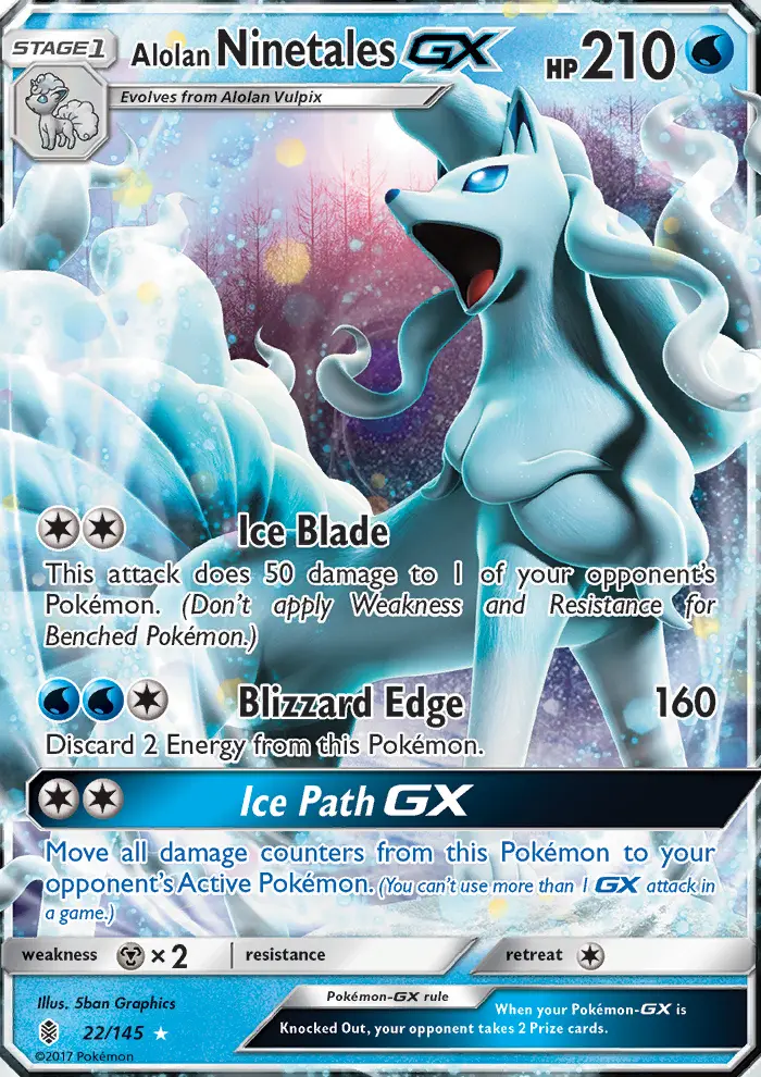 Alolan Ninetales GX, Pokémon card