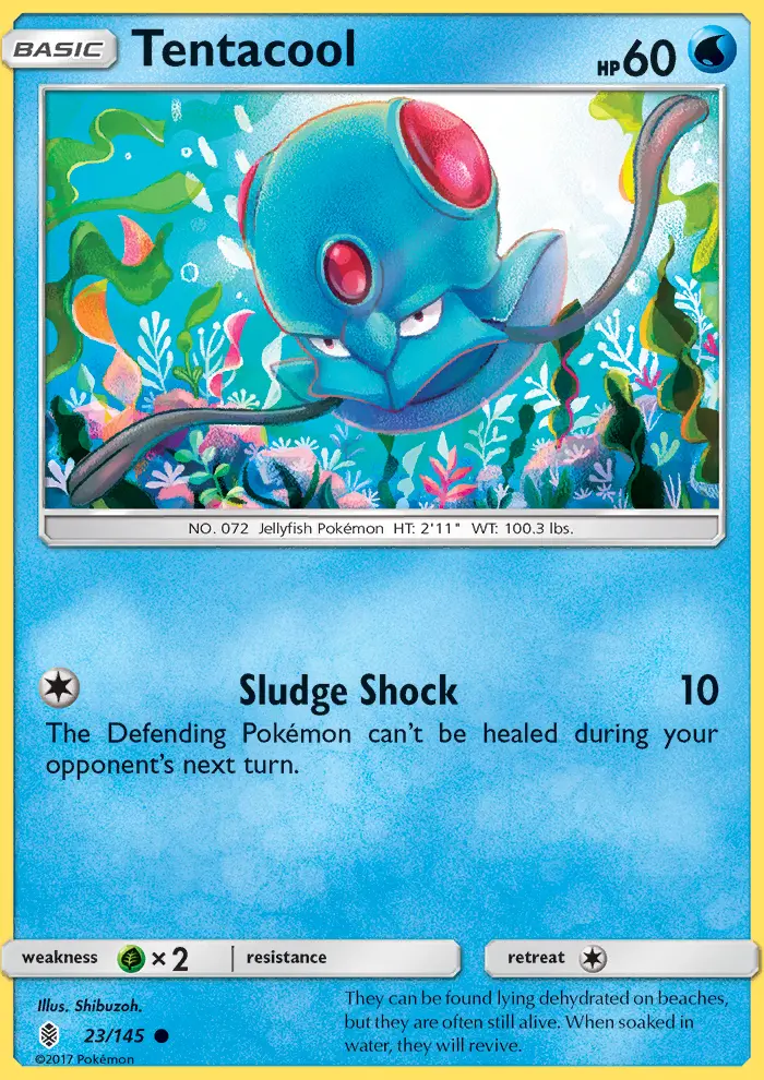 Tentacool, Pokémon card