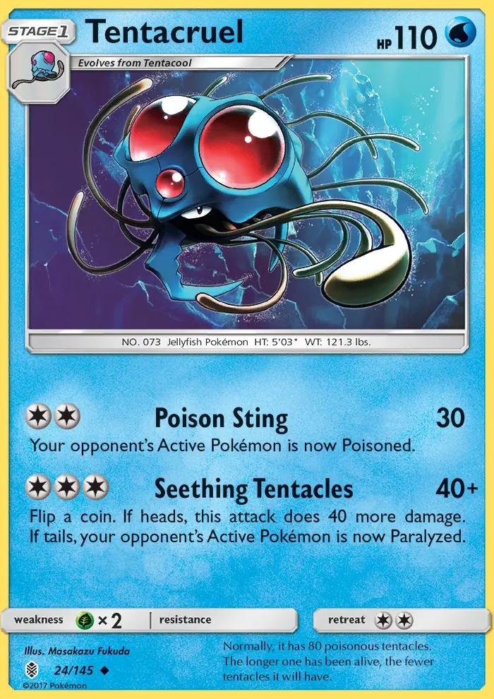 Tentacruel, Pokémon card