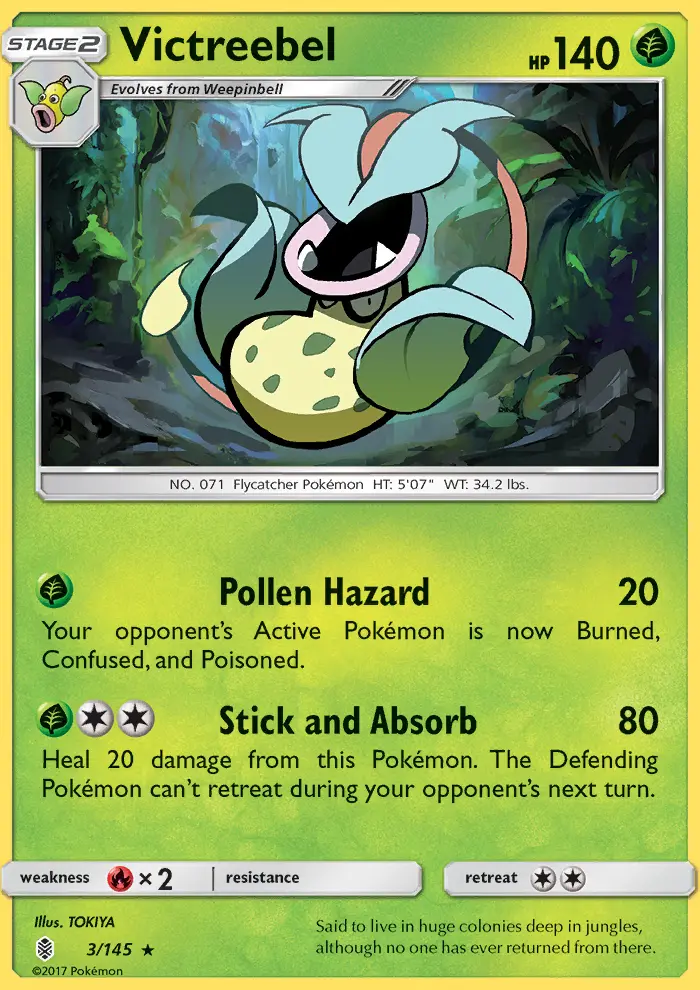 Victreebel, Pokémon card