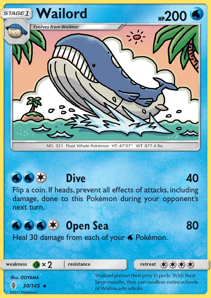 Wailord, Pokémon card