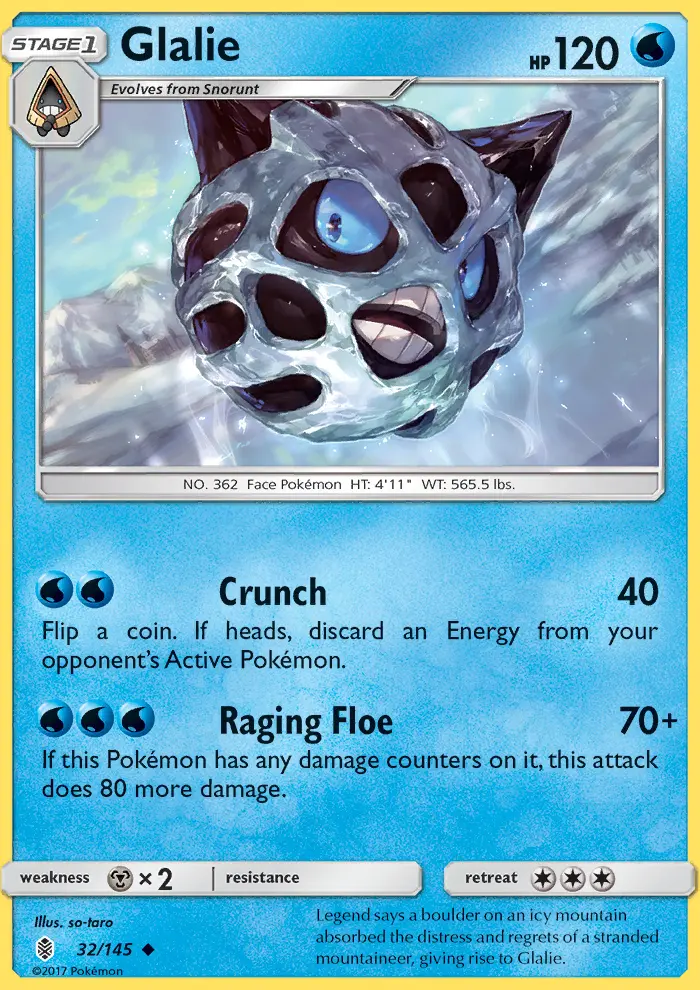 Glalie, Pokémon card