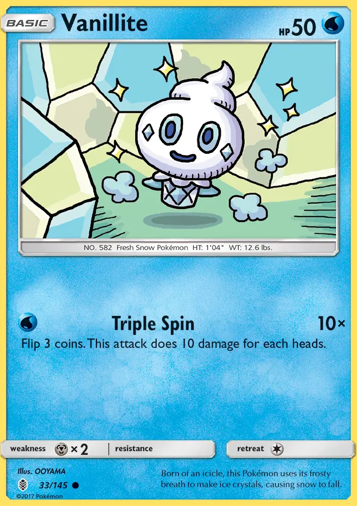 Vanillite, Pokémon card