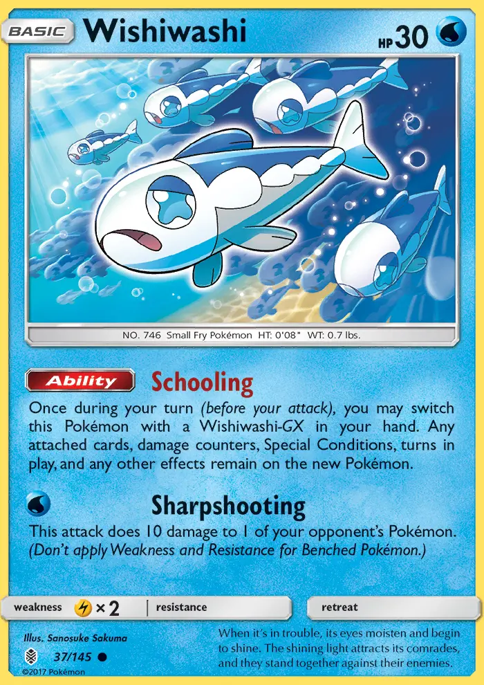 Wishiwashi, Pokémon card