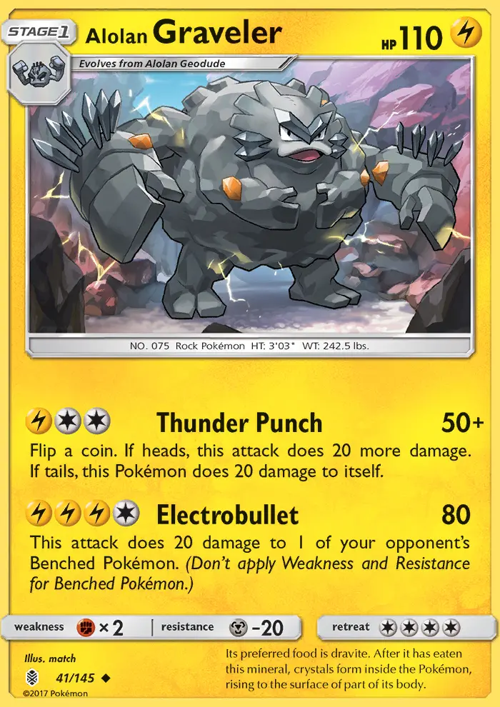 Alolan Graveler, Pokémon card