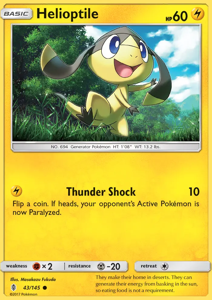 Helioptile, Pokémon card