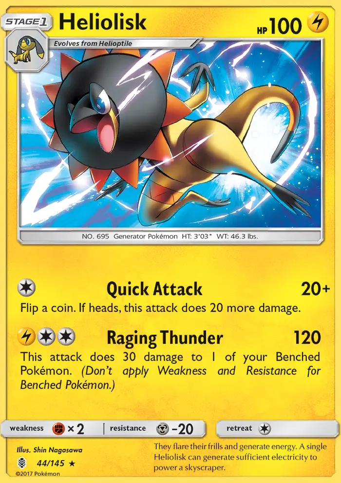 Heliolisk, Pokémon card