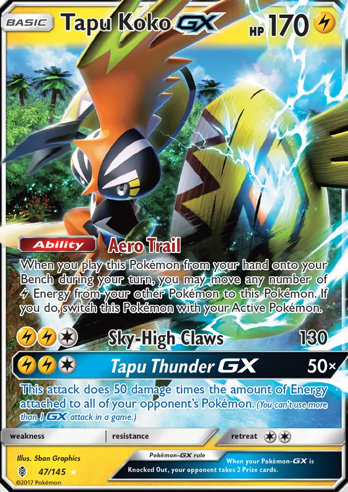 Tapu Koko GX, Pokémon card