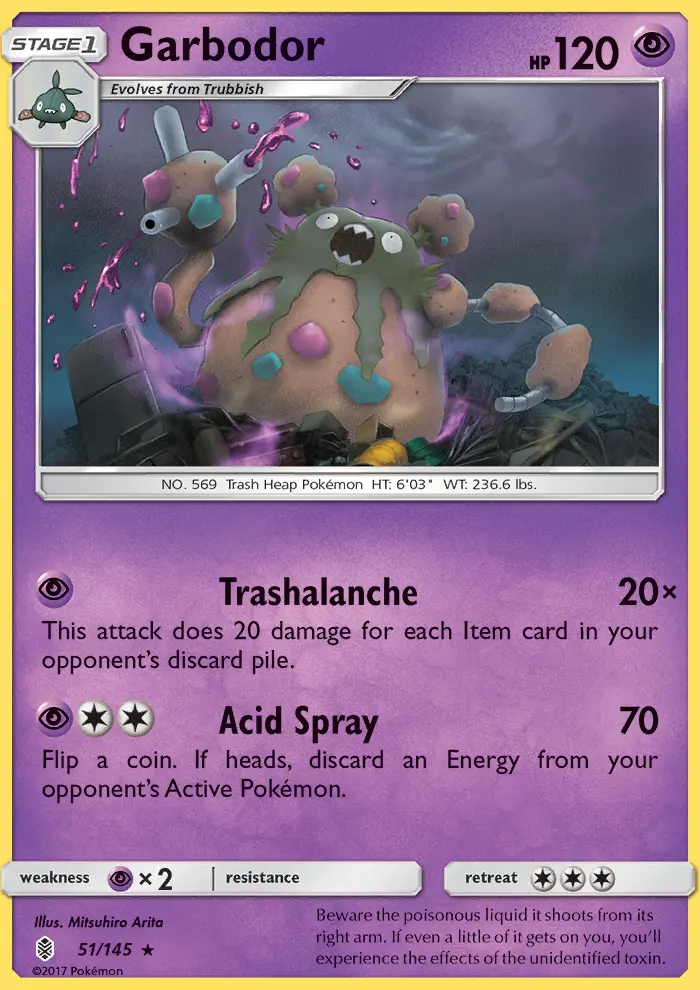Garbodor, Pokémon card