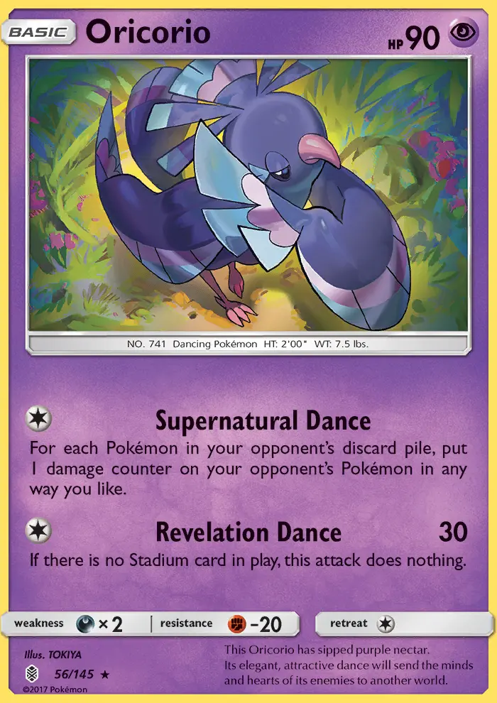 Oricorio, Pokémon card