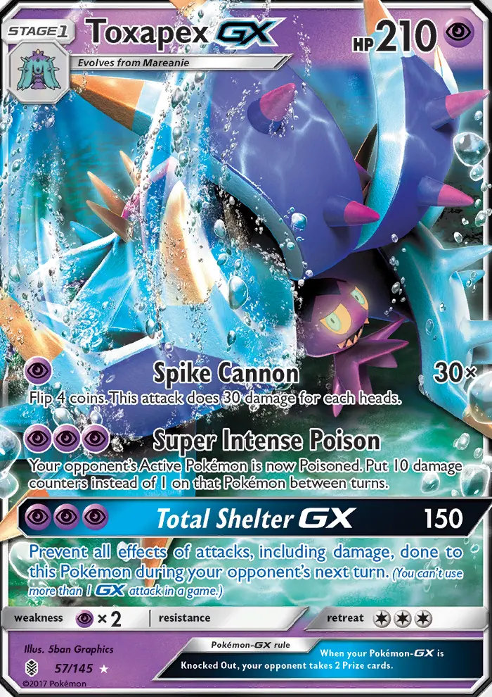Toxapex GX, Pokémon card