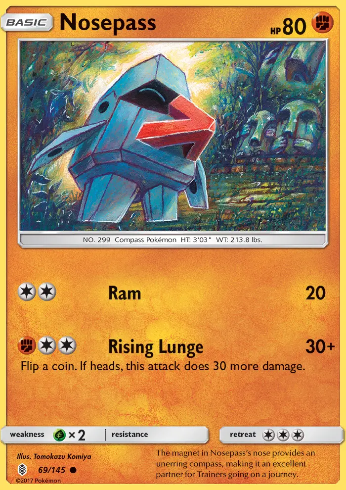 Nosepass, Pokémon card