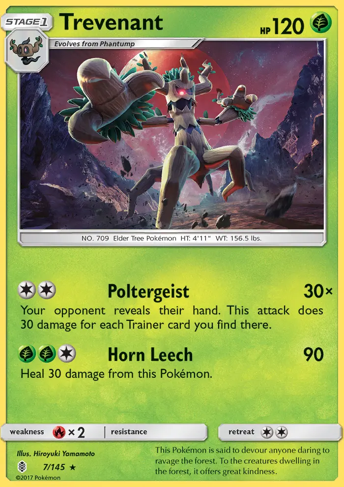 Trevenant, Pokémon card