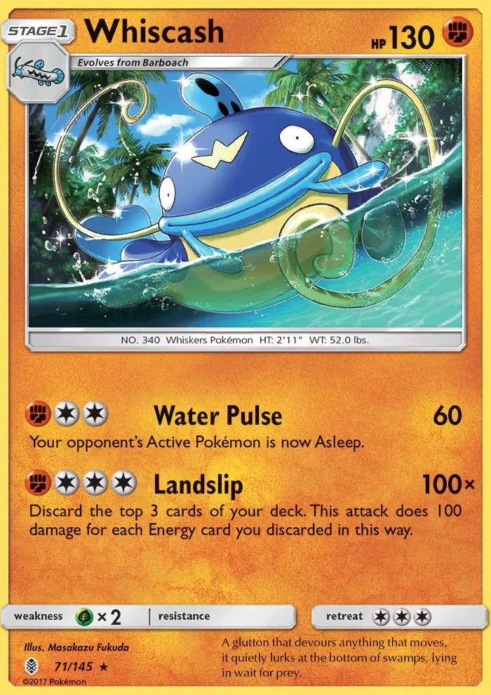 Whiscash, Pokémon card