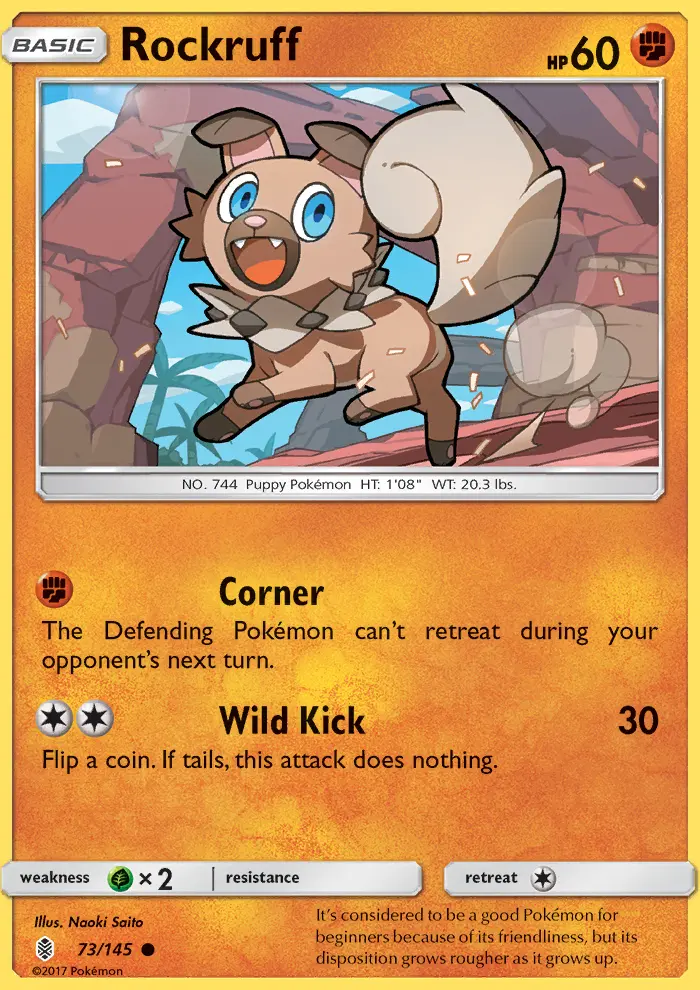 Rockruff, Pokémon card