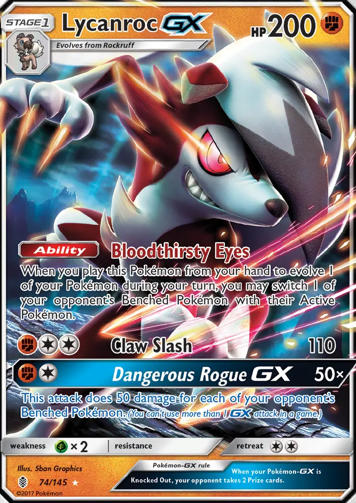 Lycanroc GX, Pokémon card