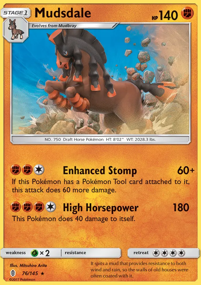 Mudsdale, Pokémon card