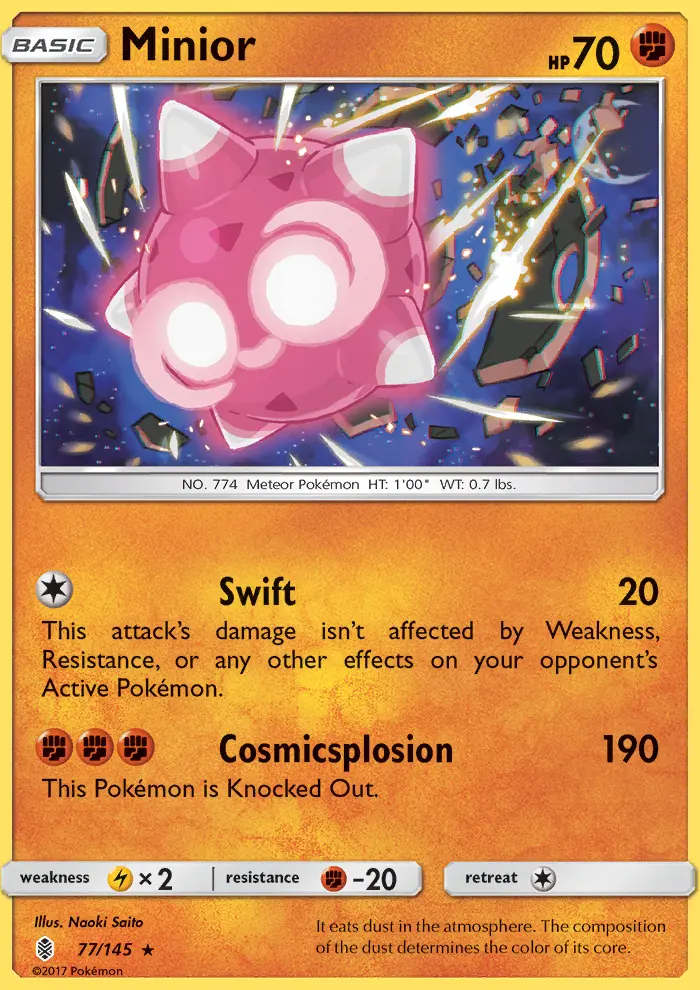 Minior, Pokémon card