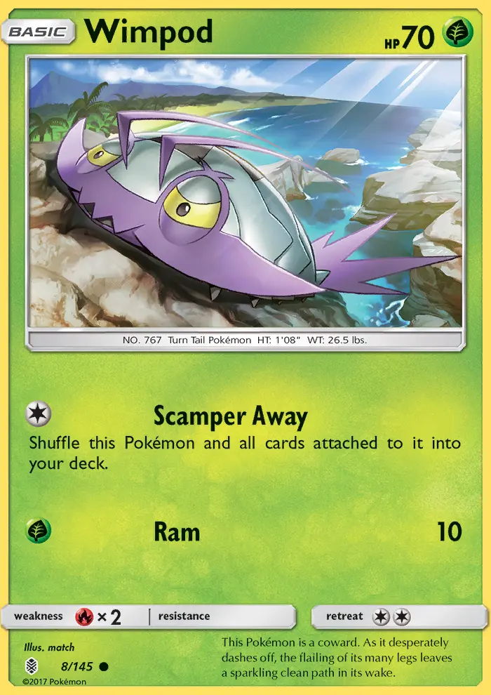 Wimpod, Pokémon card