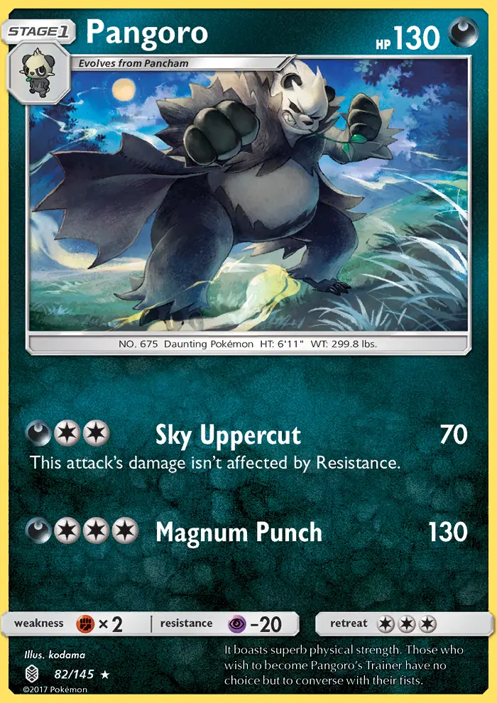Pangoro, Pokémon card