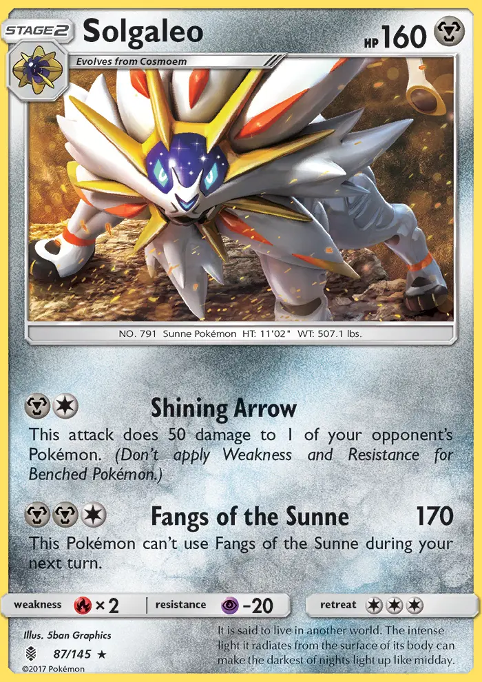 Solgaleo, Pokémon card