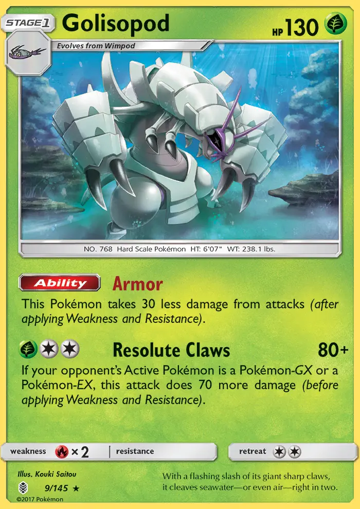 Golisopod, Pokémon card