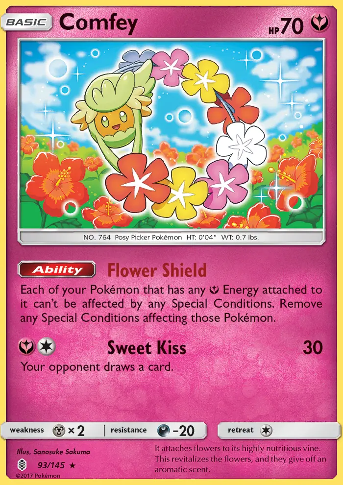 Comfey, Pokémon card