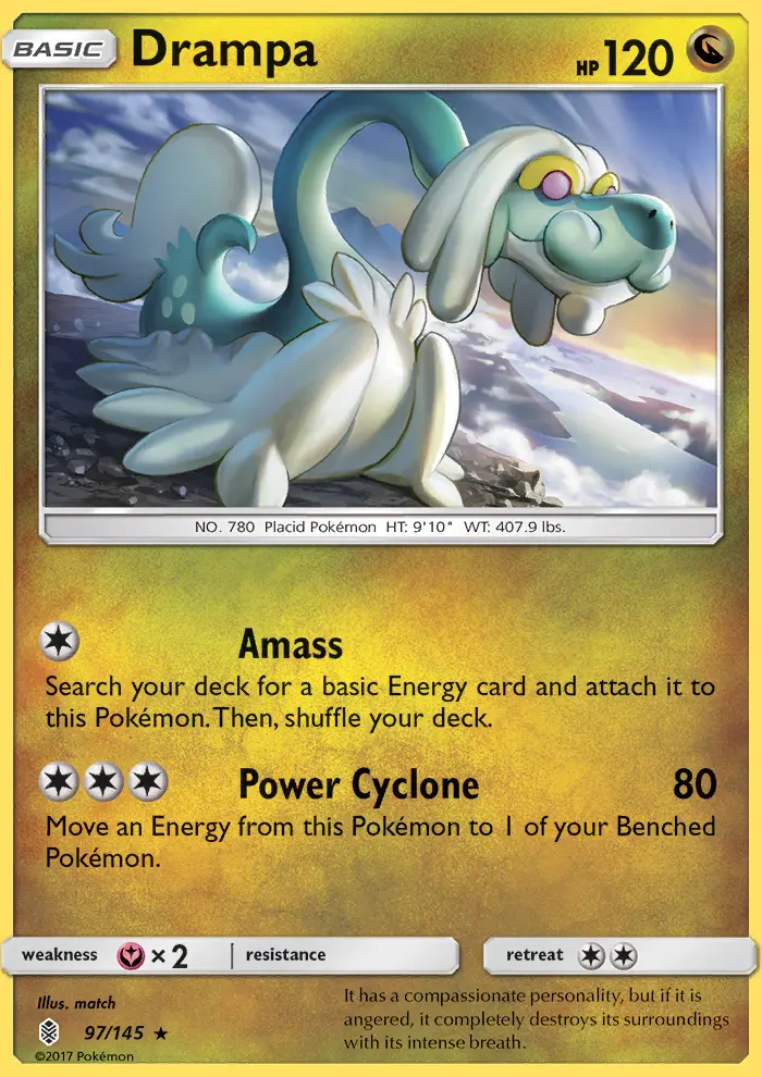 Drampa, Pokémon card
